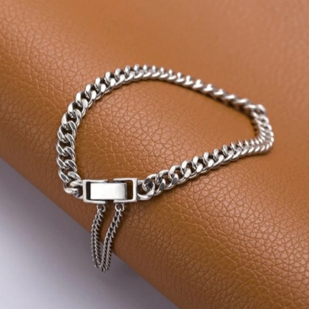 NEW 925 Sterling Silver Link Chain Bracelet - Picture 2 of 6